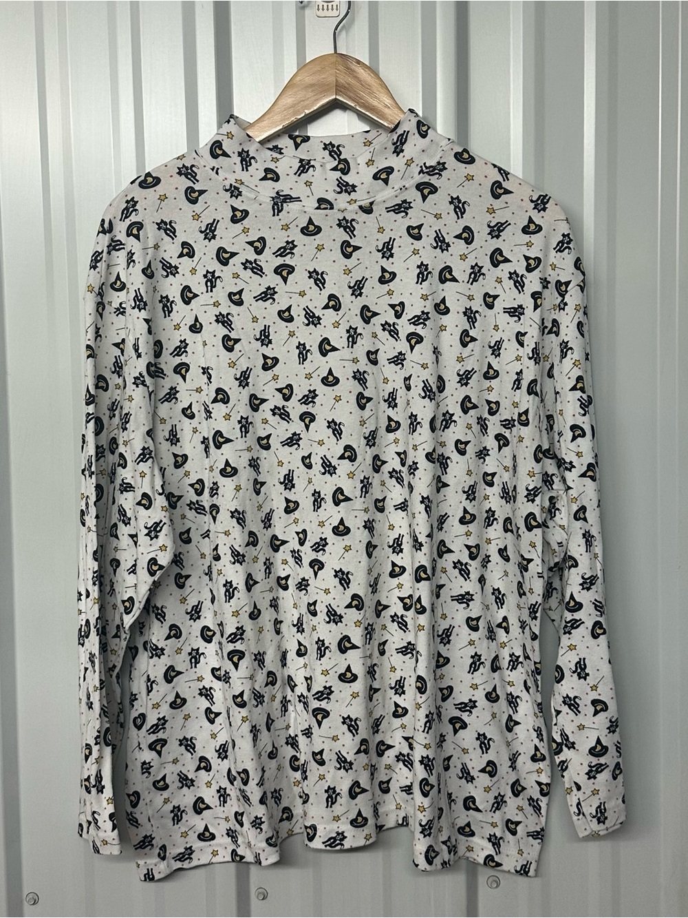 Vintage Halloween Mock Neck Sweater Spooky Pumpkin Witch Fall Cottagecore Knit
